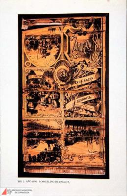 Fiesta patronales en honor de Nuestra Señora del Pilar 1890 Zaragoza